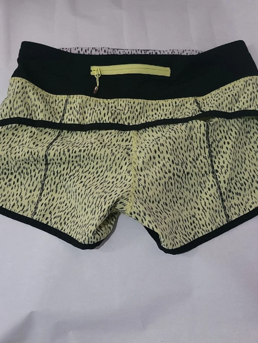 lululemon💎 athletica Neon Yellow & Black Run Shorts
